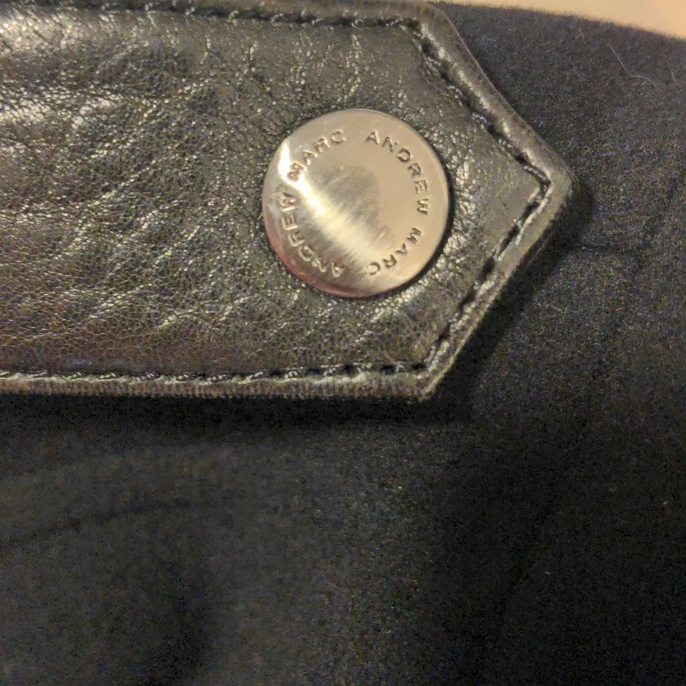 Andrew Marc Black Virgin Wool Cashmere Blend Leather Effect 10 - Picture 13 of 13